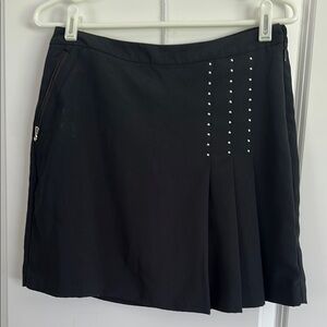 Izod Black Pleated Mini Skater Skort size 2